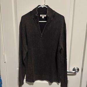 Men's Brown Quarter-Zip Sweater